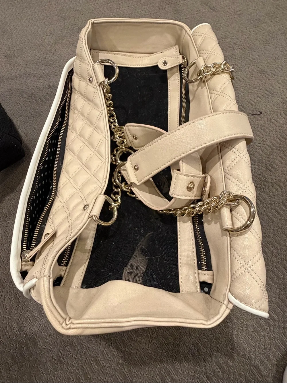 Small couture dog carrier